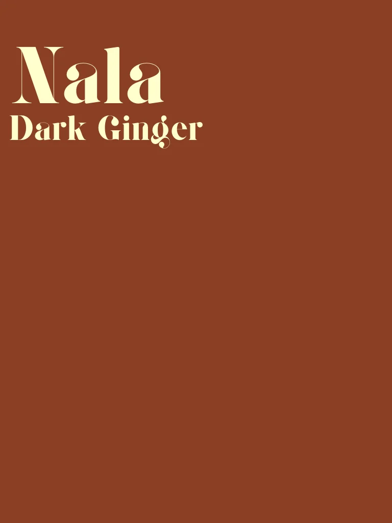 Dark ginger coloured wig editorial shot