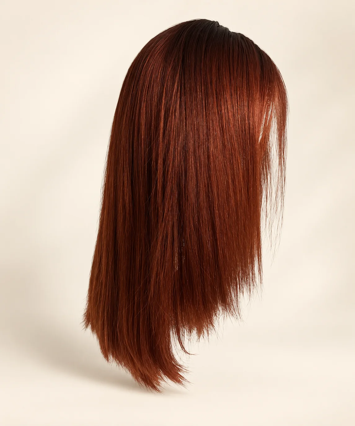 NOVA dark ginger human-hair wig with a 5x5 closure