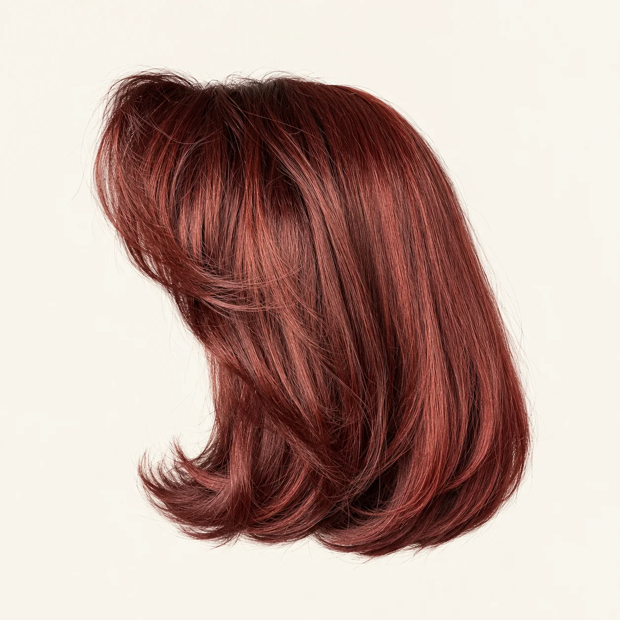 SILK dark red wine human-hair wig with a 5x5 closure